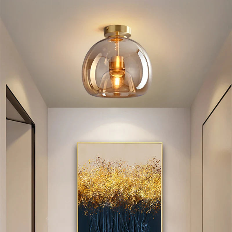 Modern Glass Ball Nordic Ceiling Light by Axyaa for Living Room Bedroom Kitchen Hallway