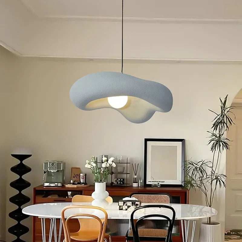 Axyaa Creamy Wabi Sabi G9 LED Pendant Lights - Bar Lustre Droplight for Home Decor.