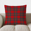 Axyaa Red Plaid Throw Pillow Cover for Sofa, Bedroom, Car - Home Decor Pattern Cushion Case