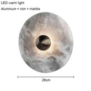 Axyaa Marble Round Wall Lamp for Bedroom Living Room Hotel LED Lighting