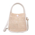 Axyaa Crochet Crossbody Beach Bag - Boho Lightweight Tote with Chain Strap
