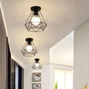 Axyaa Black Metal LED Ceiling Light for Corridor Study Room Nordic Aisle Lighting