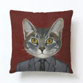 Axyaa Cartoon Animal Linen Pillowcase for Home Sofa Decor