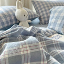 Axyaa Lattice Duvet Cover Set with Sheet & Pillowcases, Twin-Queen Size