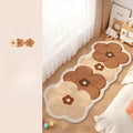 Axyaa Flower Pattern Bedroom Decor Dopamine Carpet - Plush, Fluffy & Washable Rug