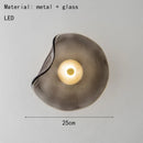 Axyaa Amber Gray Art Deco Glass LED Wall Light Sconce 3000K for Bedroom Stairs