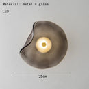 Axyaa Art Deco Gray Glass LED Wall Light Sconce 3000K for Bedroom Stairs Foyer
