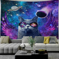Axyaa Smart Cat Mandala Macrame Tapestry - Bohemian House Decor