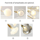 Axyaa Luxury Firefly Chandeliers: Modern Petal LED Pendant Lights for Home Indoor Lighting