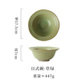 Axyaa Coarse Pottery Wide-Edge Bowl Retro Dessert Straw Hat Commercial Breakfast