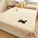 Axyaa Cute Pet Series Single-Piece Mattress - Cartoon Wind Towel Embroidered Padded