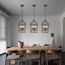 Axyaa Rustic Iron Cage Chandelier for Home Bar Shop