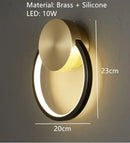 Axyaa Brass Ring LED Wall Sconce for Home Art Deco Lighting in Various Rooms