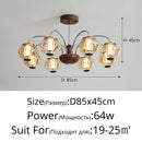 Axyaa Vintage Style LED Chandelier for Living Room, Bedroom, and Study Room
