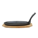 Axyaa Cast Iron Skillet Set with Tray and Spatula, Kitchen Essential for Grilled Fish