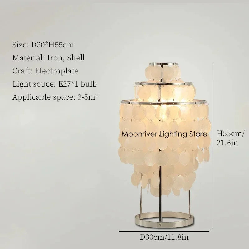 Axyaa Shell Pendant Chandelier: Modern, Cozy Lighting for Home, Hotel, and Shop