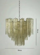 Axyaa Art Deco Glass Tube Chandeliers Luxury Pendant Lamp for Dining Kitchen Island