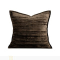 Axyaa Luxe Velvet Brown Coffee Pillowcase for Sofa & Living Room in Squre Shape