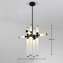 Axyaa Glass Tube Pendant Light for Home LED in Minimalist Design