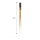 Axyaa Striped High-Grade Nanzhu Chopsticks Set - 10 Pairs, Paintless & Waxless