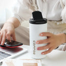 Axyaa Insulated Stainless Steel Coffee Mug with Lid for Travel and Cafe - 400ml