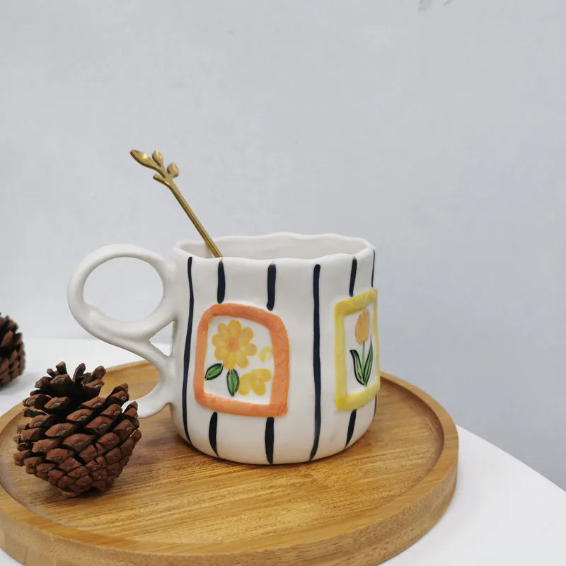 Axya Handcrafted Ceramic Coffee Cup Gift Set for Her