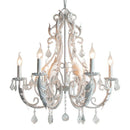 Axyaa French Metal Chandelier Crystal Lamp for Home and Store Lighting