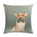 Axyaa Animal Pillowcase Family Car Pillow Case Cartoon Flax Cushion Cover