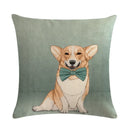 Axyaa Animal Pillowcase Family Car Pillow Case Cartoon Flax Cushion Cover