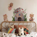 Axyaa Boho Mushroom Fabric House Wall Decals for Kids Room and Nursery