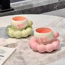 Axyaa Nordic Style Ceramic Coffee Cups & Saucers Set - Exquisite Tea Tableware
