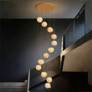 Axyaa Crystal Chandelier Stair Pendant Lighting Modern Home Décor Living Room Lights