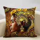 Axyaa African Woman Ethnic Cushion Cover 45x45cm