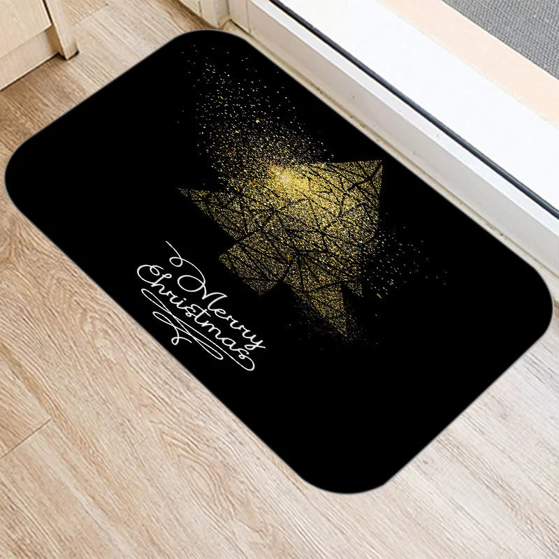 Axyaa Christmas New Year Home Entrance Non-Slip Floor Mat