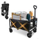 Axyaa Garden Cart: Large Capacity 4-Wheel Foldable Grocery Cart for Shopping and Camping