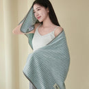 Axyaa Coral Fleece Bath Towel - Large Size, Unisex, Korean Style