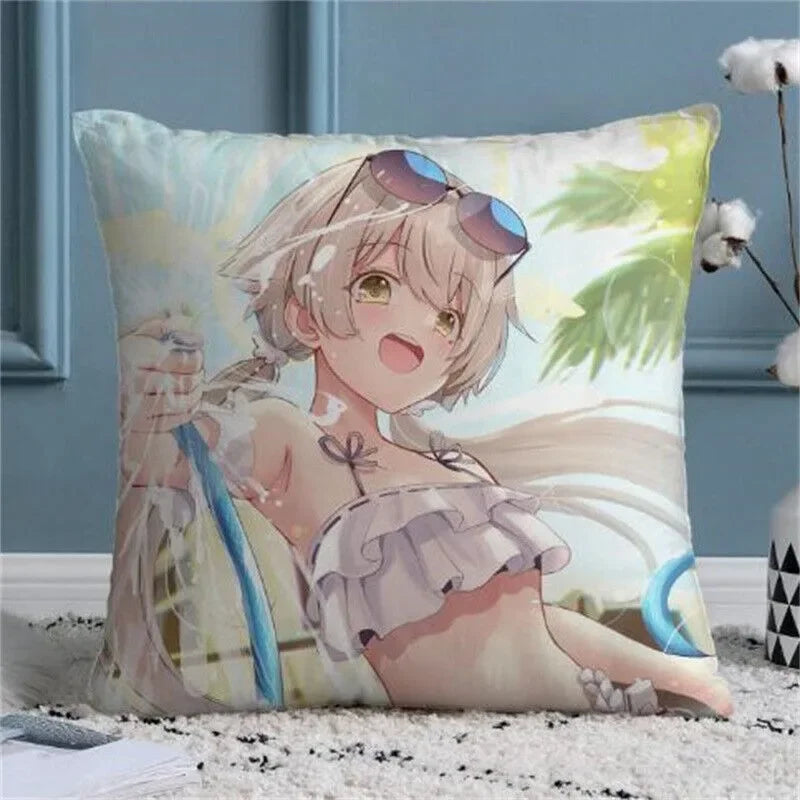 Blue Archive Anime Decor Case Throw Pillow Cover for Sofa Cushion Home by Axyaa