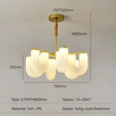 Axyaa Rotational Molding LED Pendant Chandelier - Nordic Luxury Home Decor Lamp