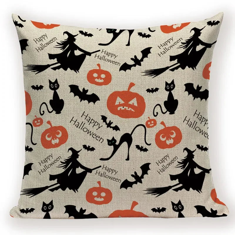 Halloween Demon Cushion Cover for Festive Home Decor by Axyaa