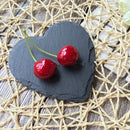 Axya Heart-Shaped Slate Dinner Plate - Elegant Stone Food Tray