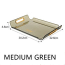 Axyaa Decorative Plastic Tray Serving Organizer Bread Box Home Decoration