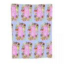 Axyaa Tube Mascot Group Throw Blanket - Heavy, Cute & Anime-inspired.