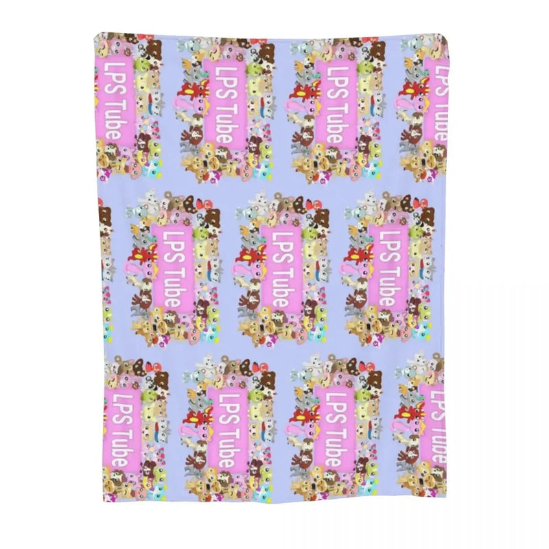 Axyaa Tube Mascot Group Throw Blanket - Heavy, Cute & Anime-inspired.