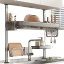 Axyaa Over Sink Dish Drying Rack & Organizer Shelf - Adjustable Multifunctional Storage