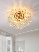 Axyaa Sun Flower Crystal Ceiling Light 2025 - LED Decor for Living Room, Bedroom & Study