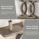 Axyaa Farmhouse Geometric Console Table, 55 inches, Vintage Wooden Entryway Sofa Table