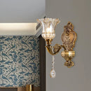 Axyaa Crystal Wall Sconce Modern Bedroom Living Room Light Glass Lamp