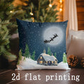 Christmas Digital Printed Pillow Covers by Axyaa for Sofa, Bedroom, Car - Pattern Cushion Cover