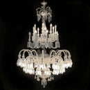 Axyaa Crystal Flower Chandelier Pendant Lamp Luxe Indoor Lighting