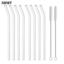 Axyaa Glass Straw Set - Reusable Borosilicate Drinking Straw with Brush